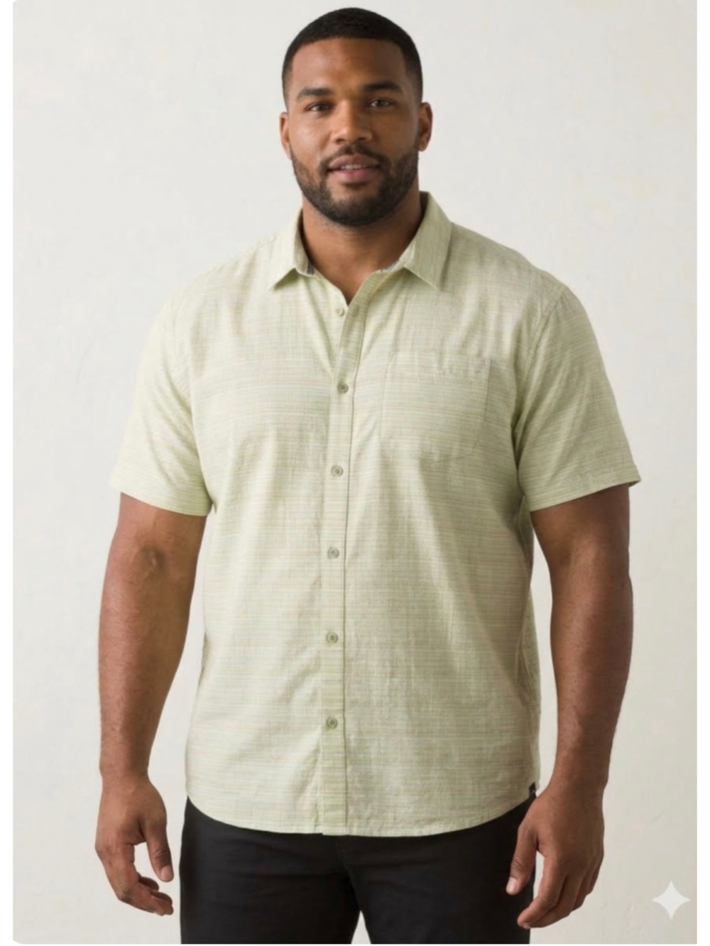 Men’s Prana Button Down Shirt size XXL Groveland Green Plaid Beach Shirt NWT